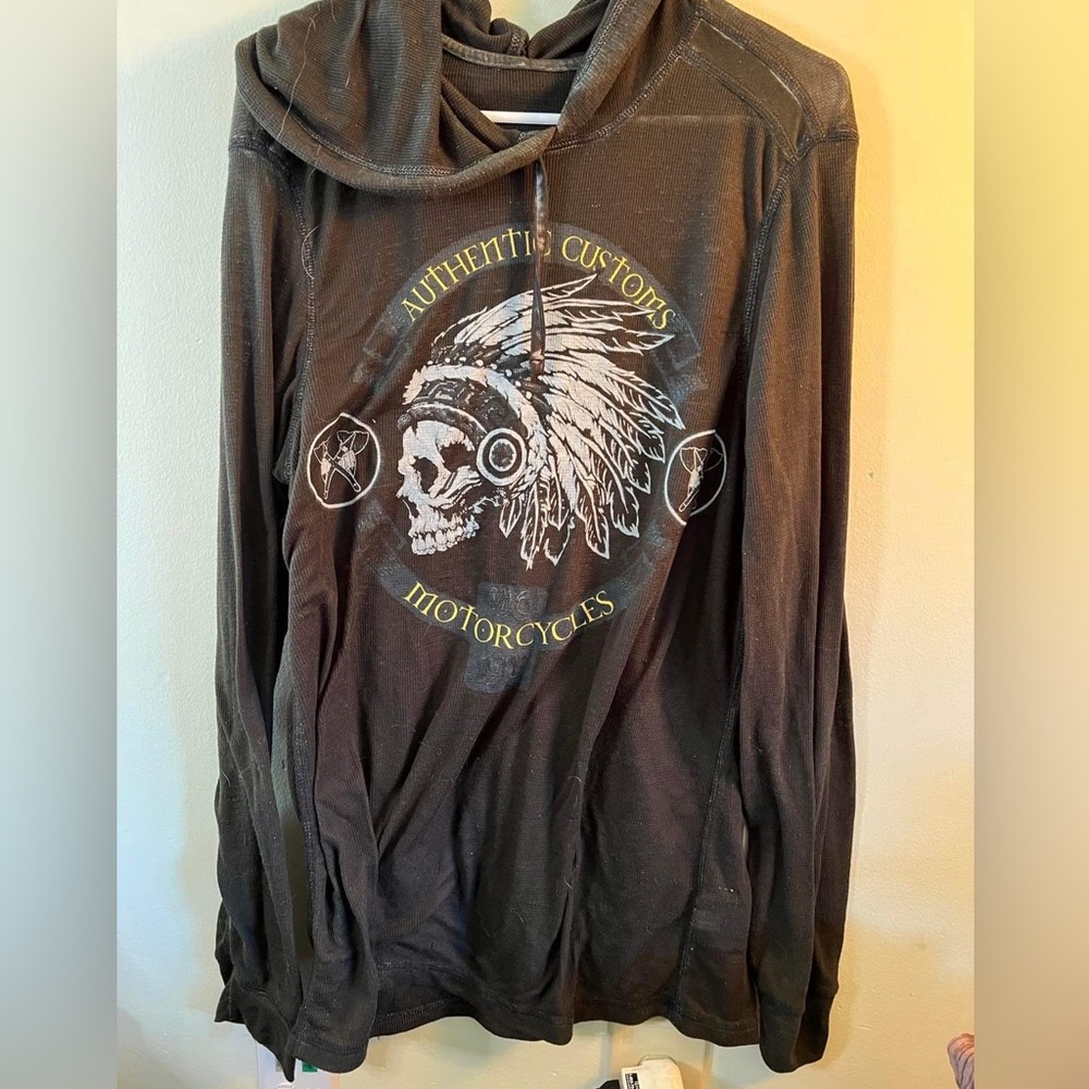 Helix Indiana Skeleton Motorcycle hoodie.  Light weight sz L